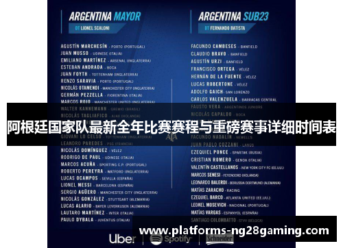 阿根廷国家队最新全年比赛赛程与重磅赛事详细时间表