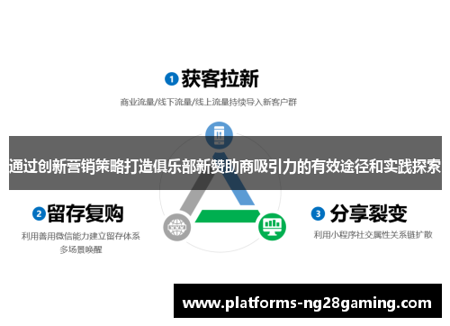 通过创新营销策略打造俱乐部新赞助商吸引力的有效途径和实践探索